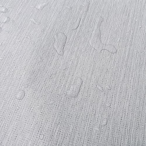 Grasscloth Peel and Stick Wallpaper Textured Gray Fabric Wallpaper Faux Linen Wallpapers 15.7"x78.8" Textured Contact Paper for Cabinets Self Adhesive Removable Wall Paper for Bedroom