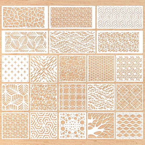 21 Pcs Stencils for Painting, Geometric Painting Stencils