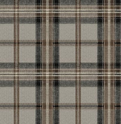 NextWall Harry & Grace Herringbone Plaid Premium Matte Non-Woven Peel and Stick Wallpaper (Cliffside) - color: Cliffside