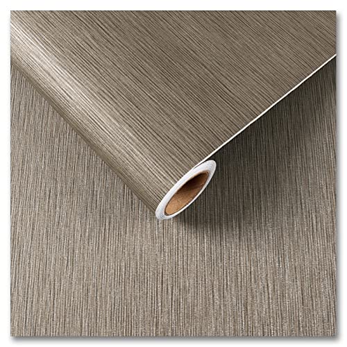 CRE8TIVE Tan Grasscloth Peel and Stick Wallpaper Textured Faux Grass Cloth Contact Paper for Cabinets Self Adhesive Removable Linen Fabric Wallpaper for Living Room Bedroom Table Dresser Decor 12"x80" - color: Tan, size: 12" x 80"