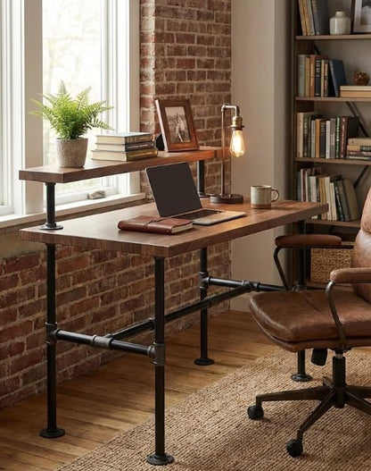 42"x28" Industrial Pipe Table Legs Set - size: 42'' x 28''