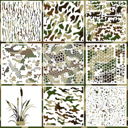 Camo Stencils for Spray Paint 12inch Camouflage Stencils - style: Camo