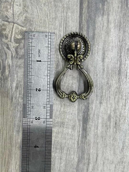 4Pcs Bronze Teardrop Pull Handles 1.3"x2.4" for Cabinet Drawer - color: Bronze2.4