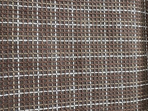 OctoRose Linen-Checked-Brown, 1 Yard (36x59 inch) Upholstery Sewing Fabrics for Sofa, Futon, Box Cushion, Daybed Mattress, Bench, Ottoman Cut by The Yard (Linen-Checked-Brown, 1 Yard) - color: Linen-checked-brown