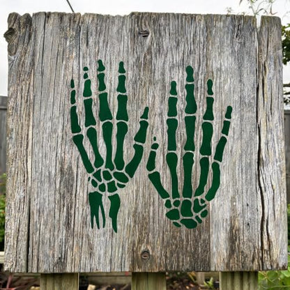 TIAMECH A4 Reusable Bone Skeleton Hands Stencil for Painting - color: Bone Skeleton Hands