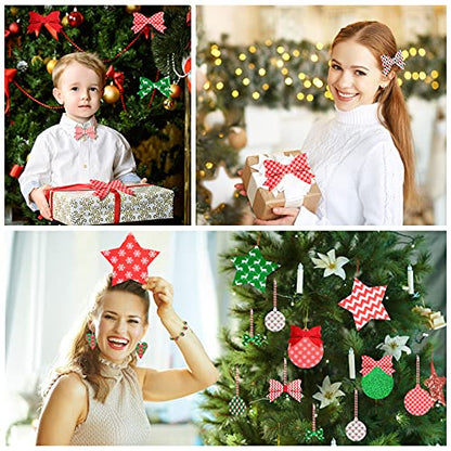 13 Pcs Christmas Faux Leather Sheets Santa Claus Glitter Synthetic Leather Fabric Deer Snowflakes Candy Christmas Tree for Holiday DIY Bows Earrings Crafts Making Supplies, 6.3" x 8.3"(Animal Style)