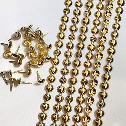 10Meters Upholstery Tacks Strips/Nailhead Trims(N:9.5mm Golden) - color: Gold, size: 9.5mm
