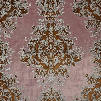 Buckingham - Embossed Printed Velvet Upholstery Fabric ROSEQUARTZ - color: Rosequartz