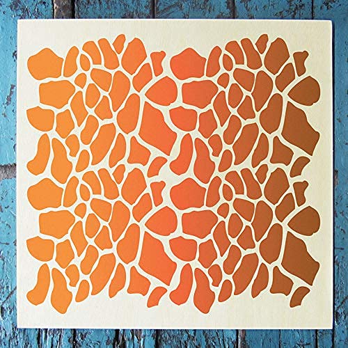 Stencil1 Giraffe Print Stencil 5.75" x 6" Safari Animal Pattern Painting - color: Giraffe Print Stencil - 5.75" x 6"