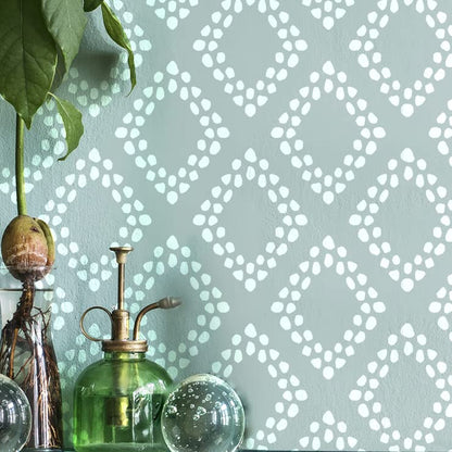 STENCILIT Diamonds Large Wall Stencil for Painting - 24x39in Stencil