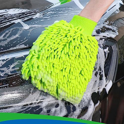 2 Pack Car Wash Mitt, Microfiber Chenille Car Wash Glove,7 x 10