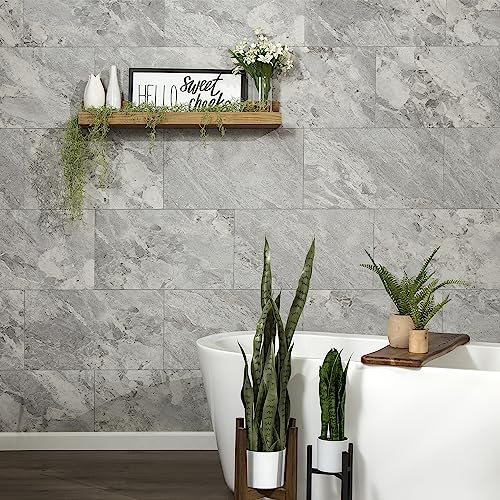 Palisade 25.6 in. x 14.8 in. Vinyl Wall Tiles in Silver Lake (8 Pack) - color: Silver Lake, size: Case of 25.6 in. x 14.8 in. Tiles