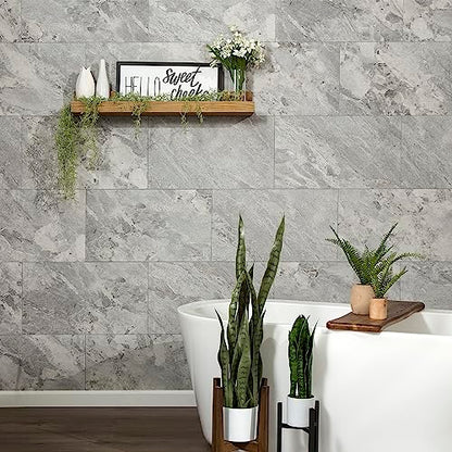 Palisade 25.6 in. x 14.8 in. Vinyl Wall Tiles in Silver Lake (8 Pack) - color: Silver Lake, size: Case of 25.6 in. x 14.8 in. Tiles