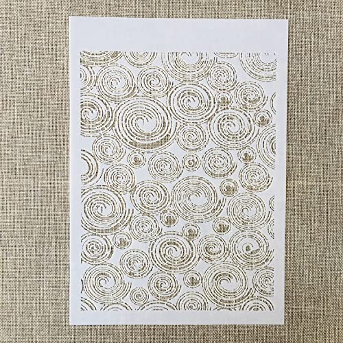TIAMECH 6 Pcs A4 Reusable Geometric Texture Stencils for Painting