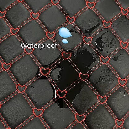 Quilted Foam Vinyl Fabric Heart Pattern with 0.23" Sponge Backing Faux Leather Fabric for Car Headliner, Furniture Upholstery, Headboards,Diamond 2" x 3" (Heart) - color: Heart