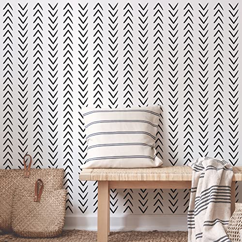 6 Pcs 14" Large Reusable Scandinavian Boho Geometric Wall Stencils