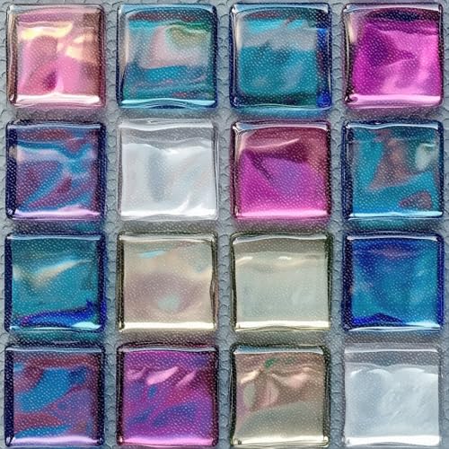 HOMETITUTE Iridescent Glass Flat Floor 12x12 Vinyl Tile - color: Iridescent