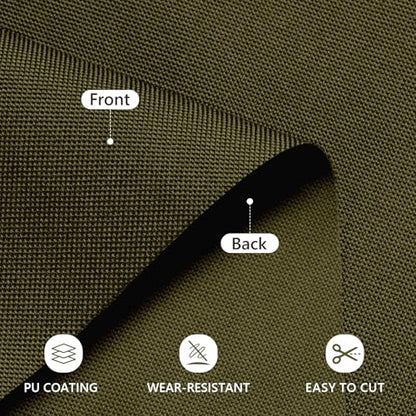 Waterproof Canvas Fabric by The Yard 600D Upholstery 58x108in Army Green - color: Army Green, size: 3 Yard