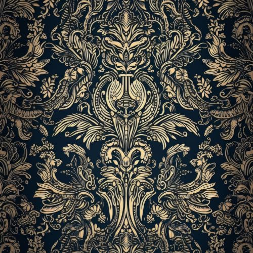 Peel and Stick Wallpaper, Dark Blue Gold Damask Pattern, 236in x 17.7in, Waterproof Vinyl, Removable Reusable, Eco-Friendly, for Bedroom Living Room Rental Apartment - color: Dark03, size: 17.7" x 236.2"