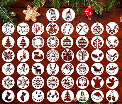 Christmas Stencils for Crafts Reusable 3" Small Holiday Stencils - style: Christmas 3"/50p
