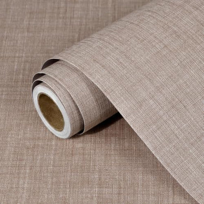 Grasscloth Peel and Stick Wallpaper 15.7"X480.3" Cinnamon Contact Paper - color: Cinnamon, size: 15.7" x 480"