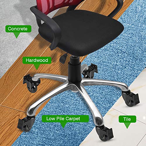 Hirate 2 inch Lockable Caster with 5/16"-18UNC Threaded Stem Swivel Wheels - size: 2"