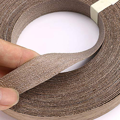 Skelang Walnut Wood Veneer Edge Banding Preglued Iron-on with Hot Melt Adhesive Edgebanding Flexible Wood Tape (3/4"×50') - size: 3/4" x 50'
