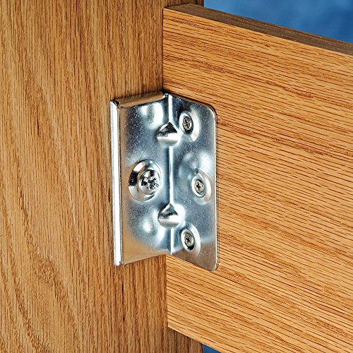 No-Mortise Bed Rail Brackets for Wood Bed Frame – Durable Zinc-Plated Metal Bed Rails Bracket w/ Single-Bolt Assembly – Easy-to-Install Ideal Heavy Duty Bracket for Rigid Joints & Furniture Hardware