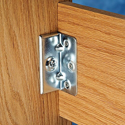 No-Mortise Bed Rail Brackets for Wood Bed Frame – Durable Zinc-Plated Metal Bed Rails Bracket w/ Single-Bolt Assembly – Easy-to-Install Ideal Heavy Duty Bracket for Rigid Joints & Furniture Hardware
