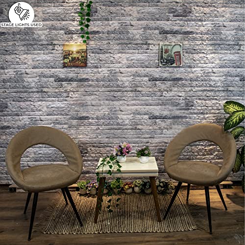 Dundee Deco 3D Wall Panels Faux Brick - Cladding, Light Grey Stone Look Wall Paneling, Styrofoam Facing for Living Room, Kitchen, Bathroom, Balcony, Bedroom, Set of 10, Covers 53 sq ft - color: Light Gray