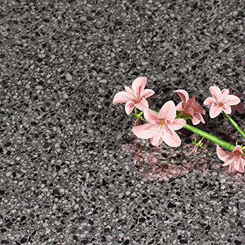 Livelynine 15.8X394 Ash Granite Contact Paper for Countertops Table Top Desk Cabinets Stick on Wallpaper for Kitchen Counters Sinks Dresser Cover Top Laminate Countertop Stick and Peel Waterproof - size: 15.8" x 394"
