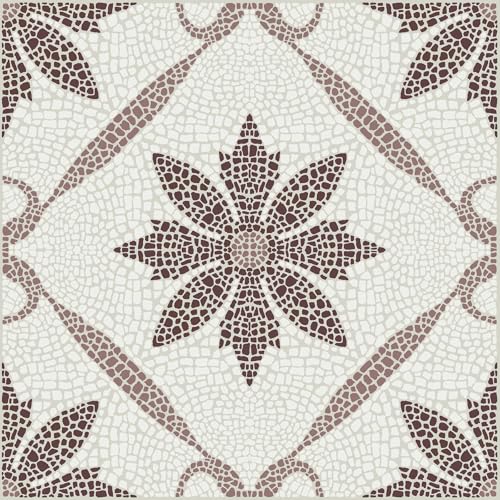 FloorPops Jamila Burgundy Peel and Stick Floor Tiles, FP6299 - color: Burgundy