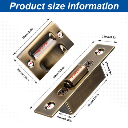Roller Catch Bronze 1 Set Adjustable Silent - color: Bronze