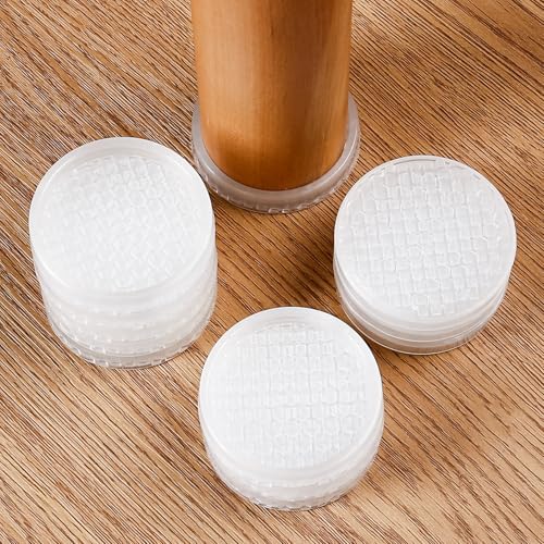 2" Clear Rubber Caster Cups-12PCS Furniture Coasters for Carpet Floor Round - size: 2" 12pcs Clear