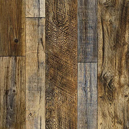 Brown Self-Adhesive Wood Contact Paper Peel and Stick Wood Wallpaper Decorative Wall Covering for Hall, Study, Bedroom, Kitchen, Removable Wall Decoration 17.5" x 236.2"