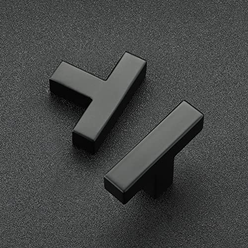 Ravinte 10 Pack Black Square Bar Cabinet Knobs 2 Inch Kitchen Handles - color: Black