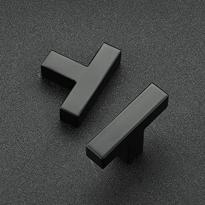 Ravinte 10 Pack Black Square Bar Cabinet Knobs 2 Inch Kitchen Handles - color: Black