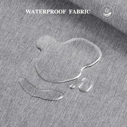 600D Outdoor Upholstery Fabric 58” W Waterproof Canvas Fabric by The Yard - color: Light Grey, size: 3 yard pre cut
