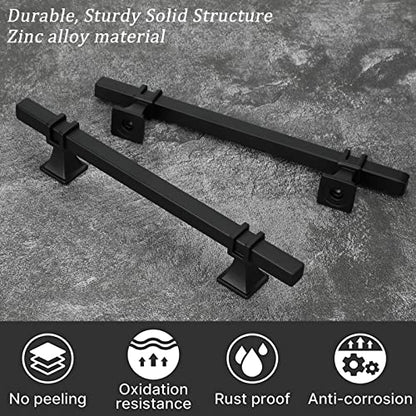 25 Pack 5 Inch Black Cabinet Handles Matte Black Cabinet Pulls - color: Black, size: 5 inch (128mm) Hole Center Pull