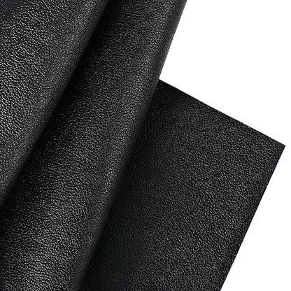 Marine Vinyl Fabric Faux Leather Upholstery, 1mm Thick, Waterproof & UV Resistant, Cotton Backing, Boat, Automotive, Crafting & Outdoor Pleather – 12" x 54" (1 FT), Black - color: Black, size: 1FT(12"x 54")-Rolled