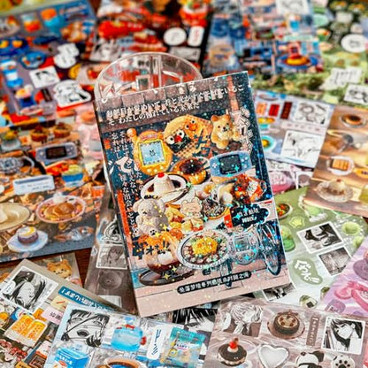 Japanese Comic Style Sticker Scrapbooking Supplies for Junk Journal, 45 Sheets Stickers TZ013001 - color: Comic Style