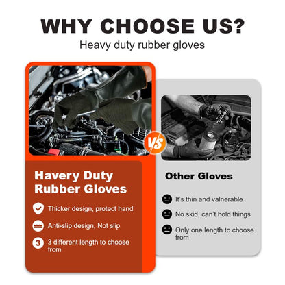 North Tower Heavy-Duty Latex Chemical Resistant Gloves,Long Rubber Gloves ﻿ - size: 22”