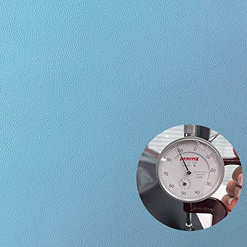 Faux Leather Fabric 1 Yard 54" x 36" Soft Solid Color Crafts Material 0.9mm Thick Perfect for Upholstery Covers, Bags, Leather Clothing and Accessories (Sky Blue) - color: Sky Blue