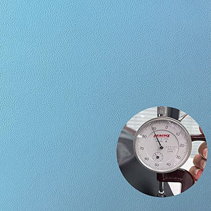 Faux Leather Fabric 1 Yard 54" x 36" Soft Solid Color Crafts Material 0.9mm Thick Perfect for Upholstery Covers, Bags, Leather Clothing and Accessories (Sky Blue) - color: Sky Blue