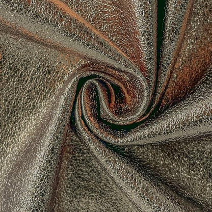 Metallic Leatherette Fabric Sold by The Yard Shiny Faux Leather Crafting Soft Faux Leather Fabric for Home Upholstery Bags Wallets Making, Golden Brown - color: Golden Brown