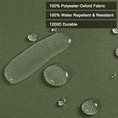 Waterproof Canvas Fabric by The Yard 1200D Upholstery 58x36inch Army Green - color: Army Green, size: Pre Cut 1 Yard