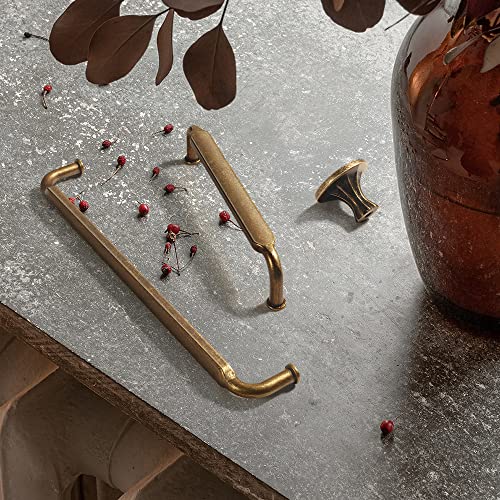 Goo-Ki 6 Pack 3-3/4 Inch （96mm） Hole Center Cabinet Pulls Antique Brass Zinc Alloy Kitchen Drawer Pulls Drawer Handles 4.2 Inch Length 2202-GT-96 - color: Antique Brass, size: 3-3/4 Inch Hole Centers