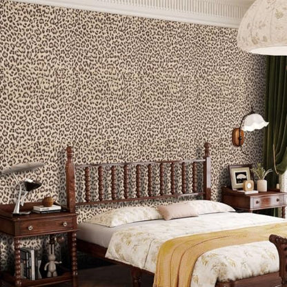 Leopard Print Wallpaper,Cheetah Peel and Stick Contact Paper 17"X120" - color: Leopard Print, size: 17" x 120"