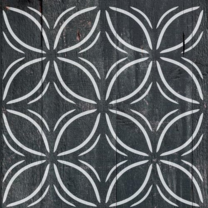 2 Pcs 12" x 12" Tile Stencil Painting Stencil for Walls and Floors - Reusable - Stencils for Painting - Stencil for Home Decor (Leaf Lattice) - style: Leaf Lattice
