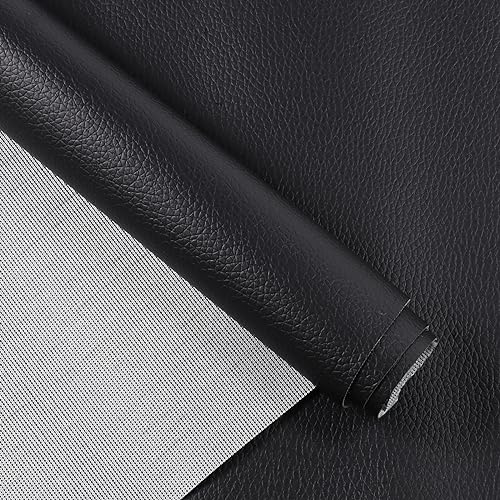 Marine Vinyl Fabric,Upholstery Vinyl,Faux Leather for Boat Furniture Car - color: Black, size: 54inch x 72inch